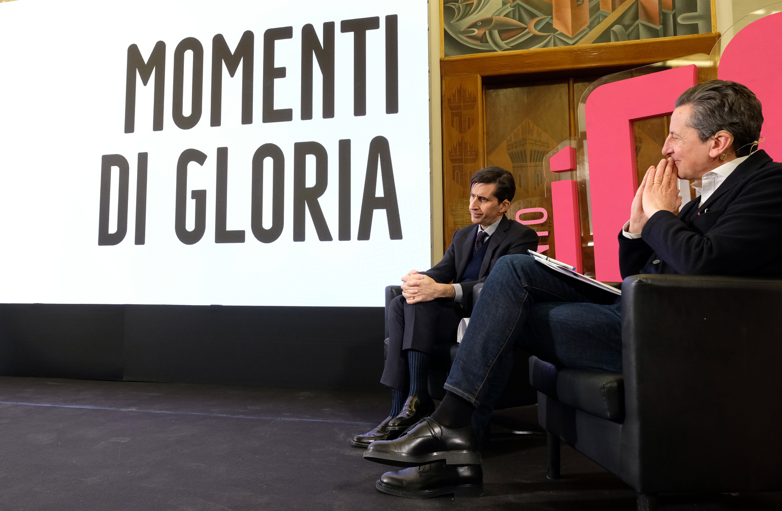 Conferenza stampa di presentazione delle date e del tema del Festival dello Sport 2022 a Trento: “Momenti di gloria”( Gianni Valenti Vicedirettore vicario La Gazzetta dello Sport e Direttore scientifico il Festival dello Sport, Maurizio Rossini Amministratore Delegato di Trentino Marketing)