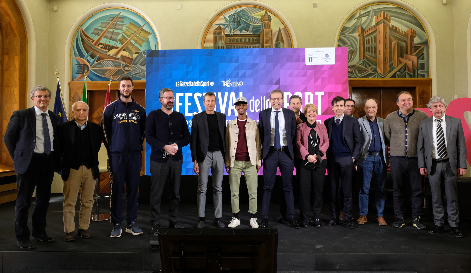 Conferenza stampa di presentazione delle date e del tema del Festival dello Sport 2022 a Trento: “Momenti di gloria” (gruppo di rappresentanza)