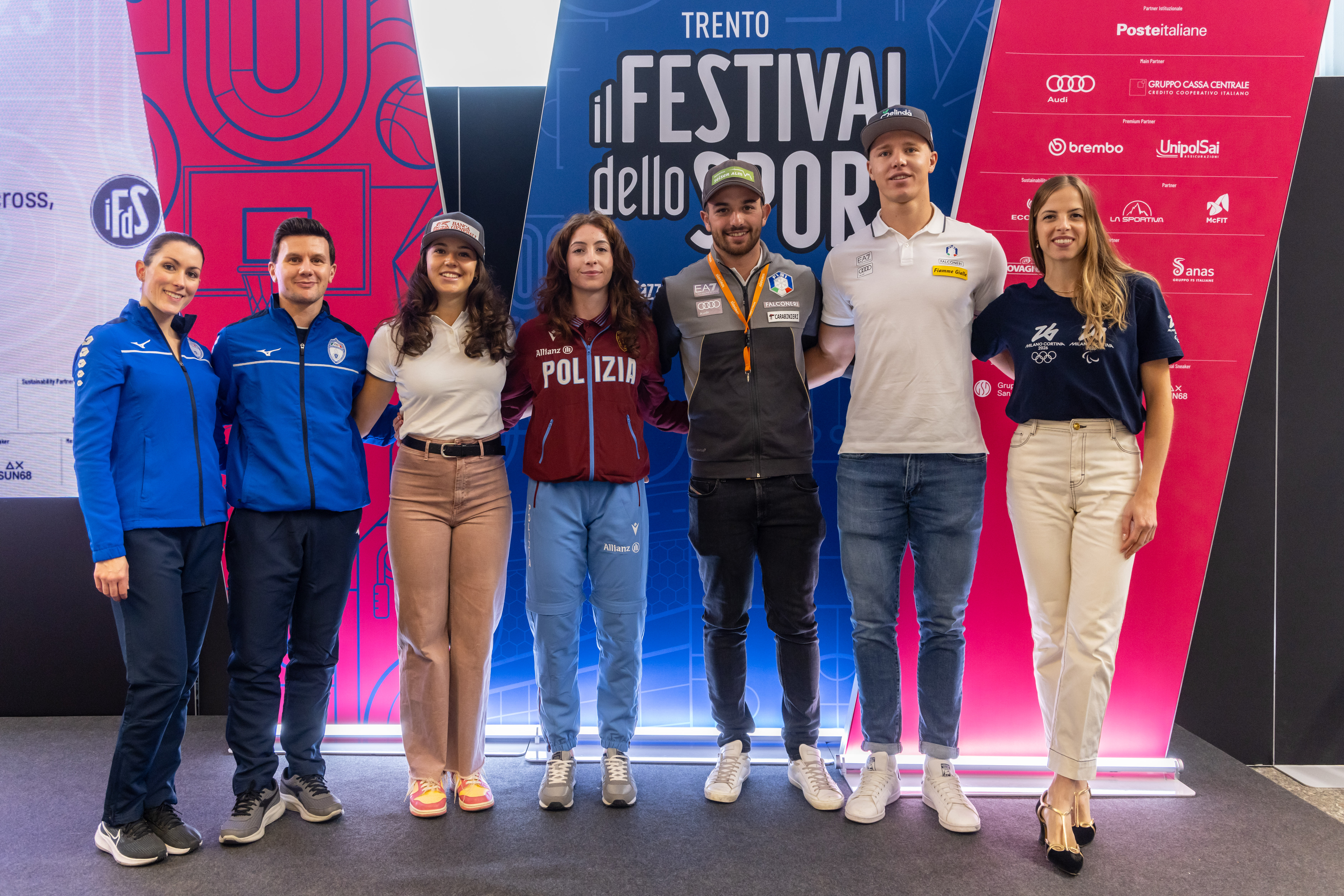 Nella foto: Charlene GUIGNARD, Marco FABBRI, Beatrice SOLA, Serena PERGHER, Florian SCHIEDER, Simone DEROMEDIS, Carolina KOSTNER
