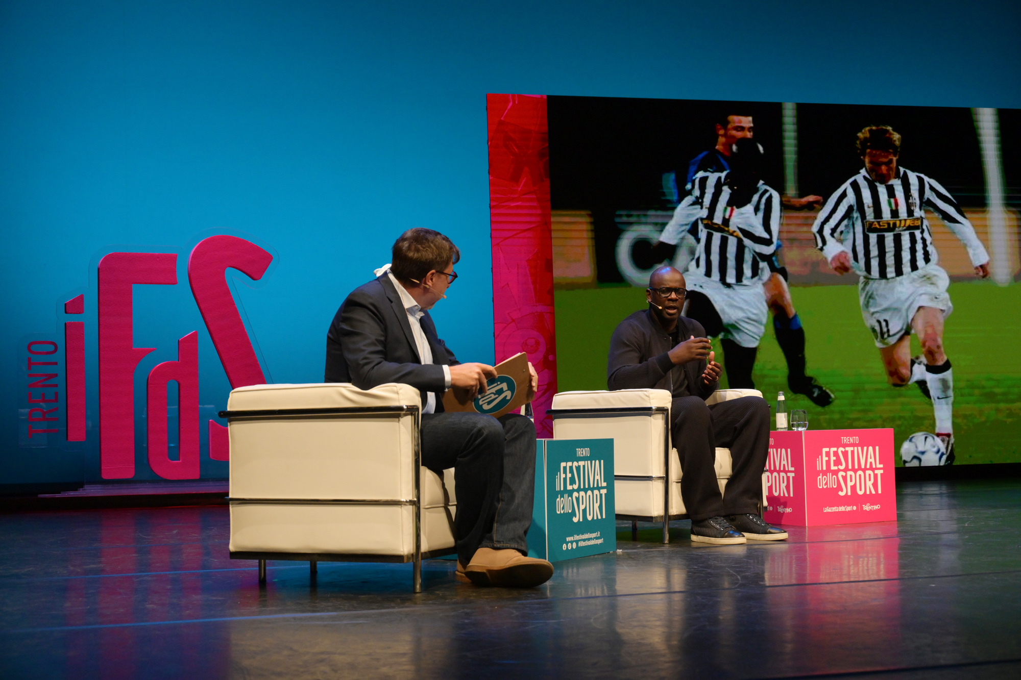 Lilian Thuram intervistato da Arcidiacono al Festival dello Sport