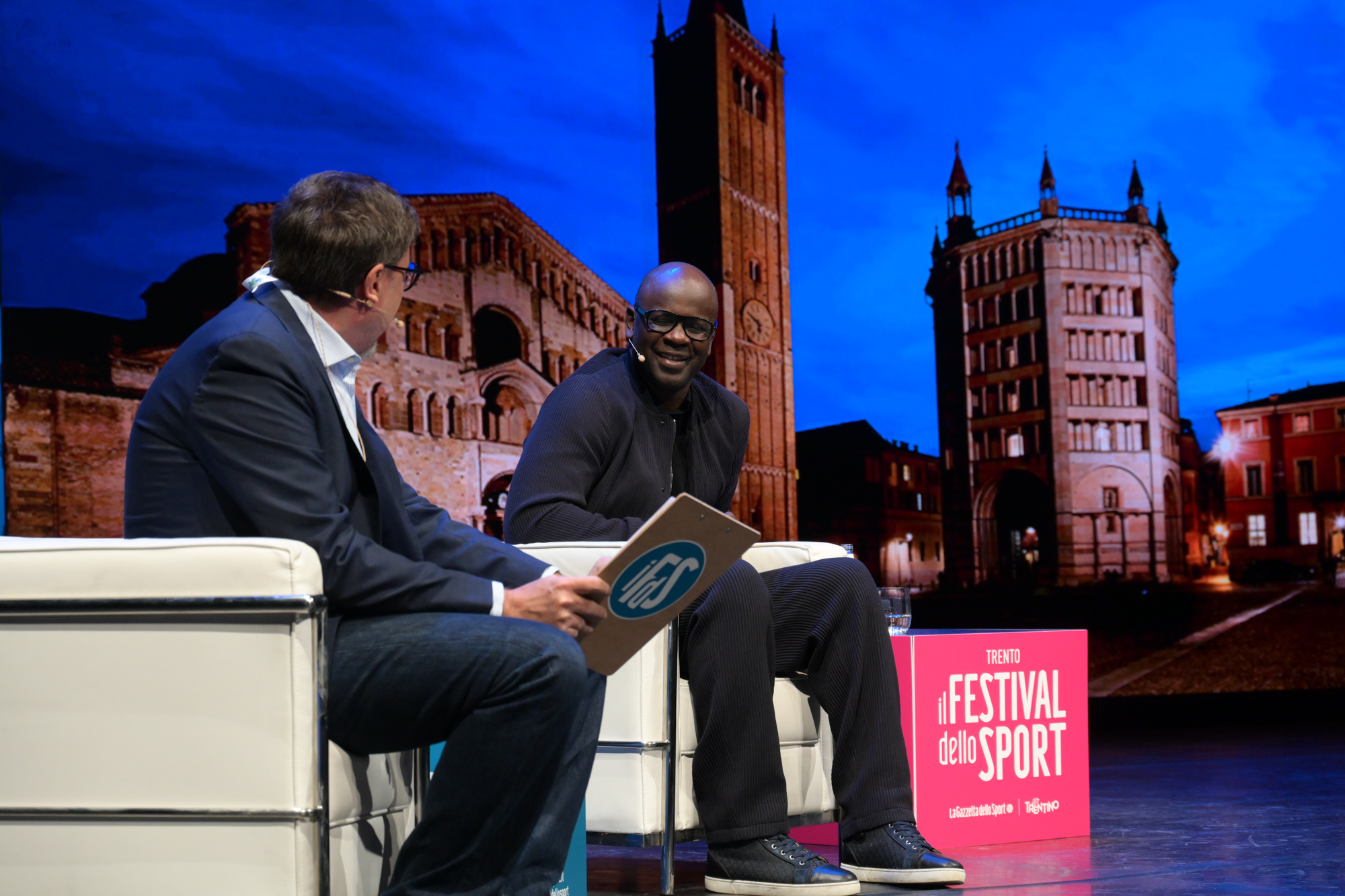 Lilian Thuram intervistato da Arcidiacono al Festival dello Sport