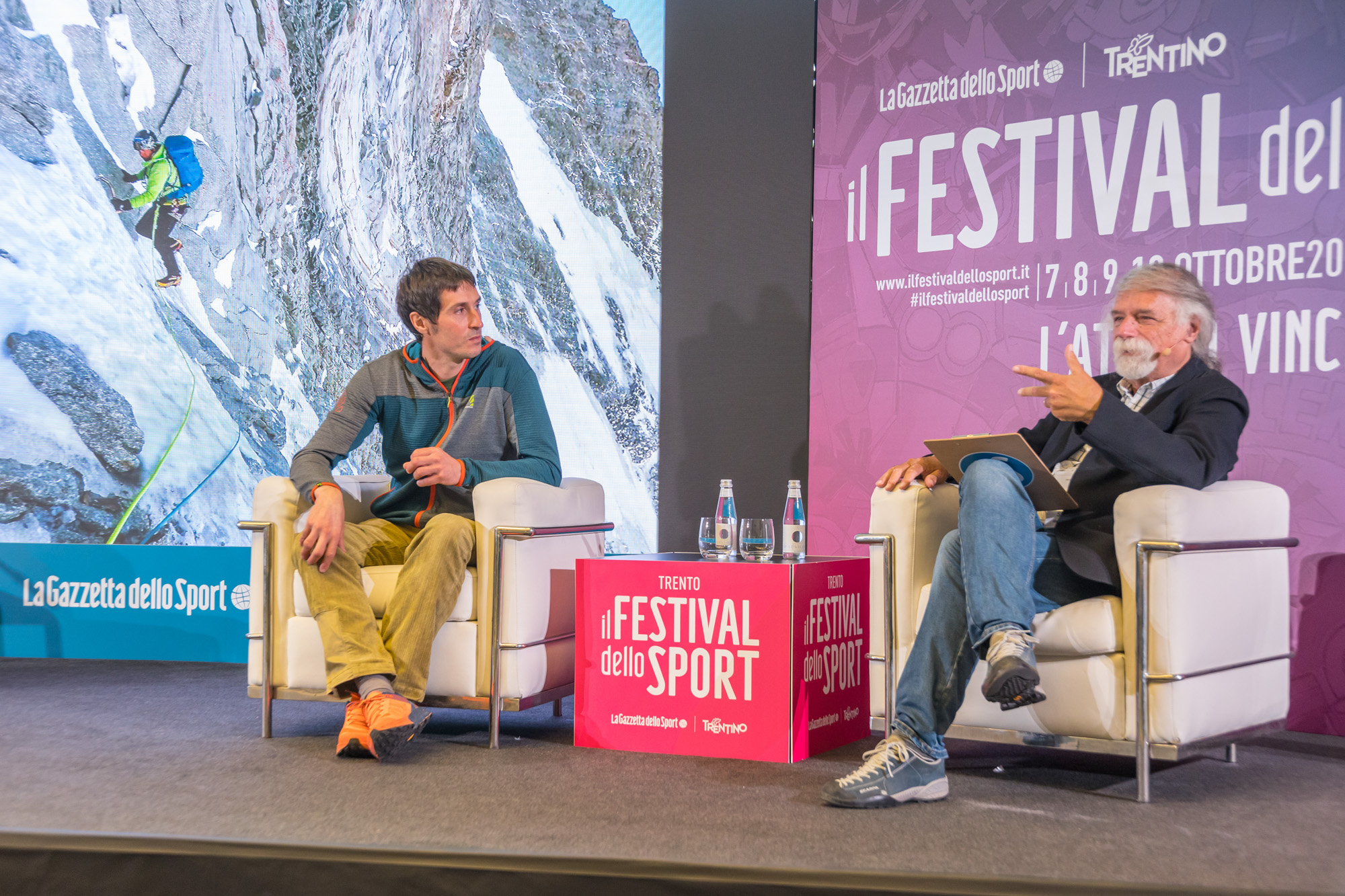 Matteo Della Bordella intervistato da Alessandro Filippini al Festival dello Sport