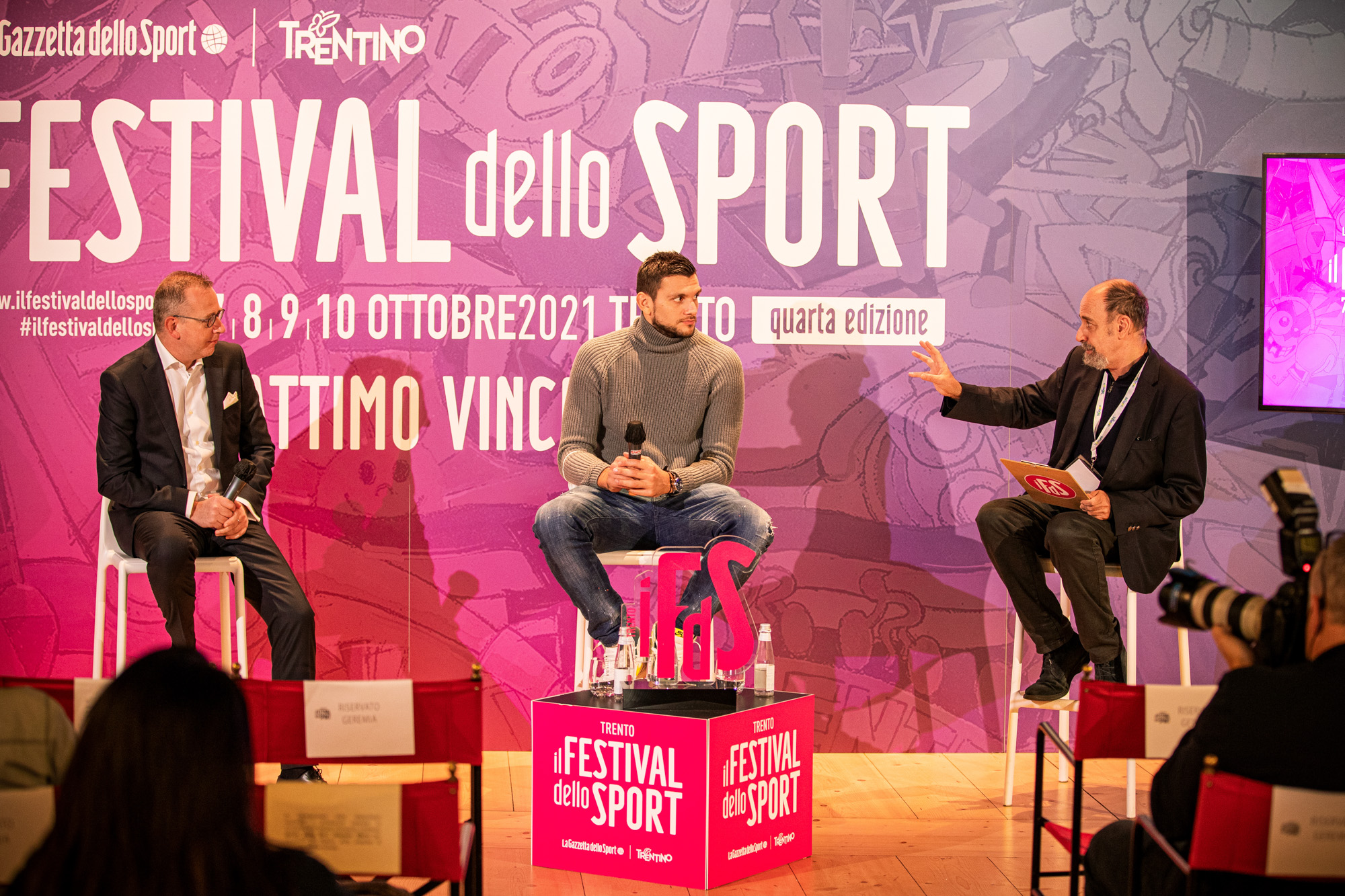 Alessandro Gentile e il chirurgo Giorgio Pivato al Festival dello Sport