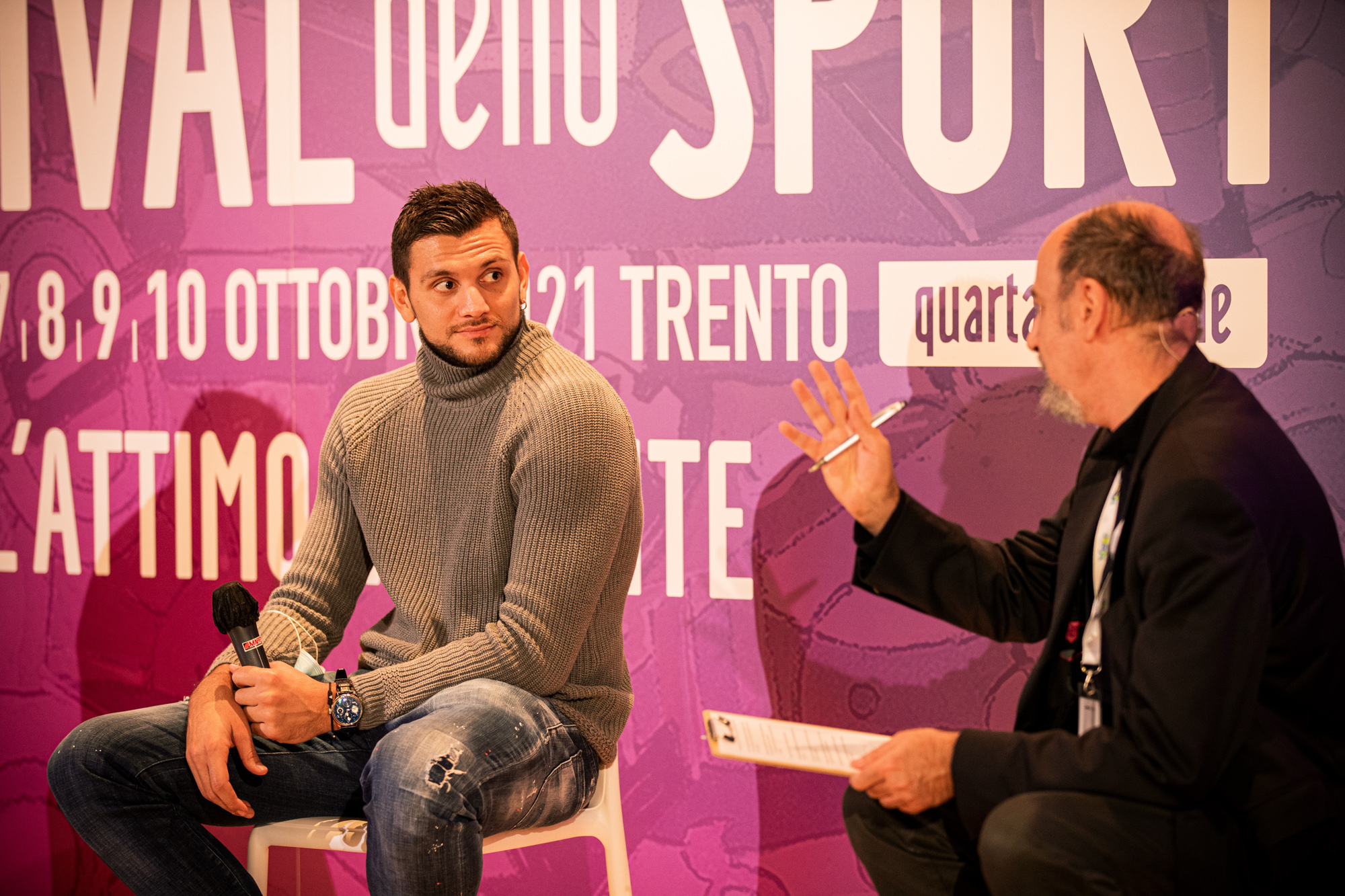 Alessandro Gentile e il chirurgo Giorgio Pivato al Festival dello Sport