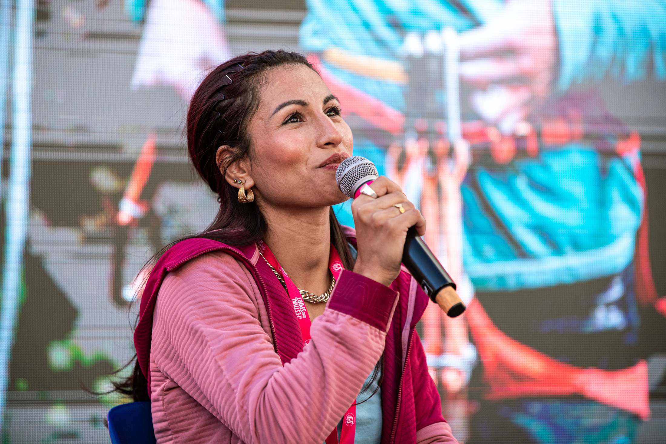 ORE 15.00 WAFAA AMER, VERTIGINE VERTICALE Nella foto: Wafaa AMER Festival dello Sport Piazza Santa Maria Maggiore Trento, 22 settembre 2022