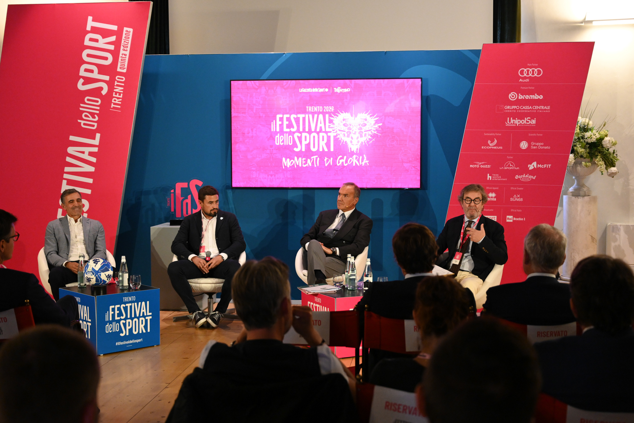 SERIE BKT, IL CAMPIONATO DEGLI ITALIANI Nella foto: Fabio PECCHIA, Pep CLOTET, Mauro BALATA, Nicola BINDA Festival dello Sport Palazzo Geremia Trento, 23 settembre 2022