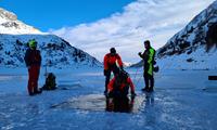 Esercitazione interforze al lago di Fedaia 