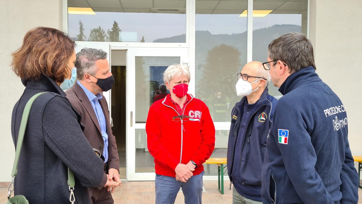 Emergenza Ucraina, Curcio in visita al sistema di accoglienza trentino a Levico e Piné