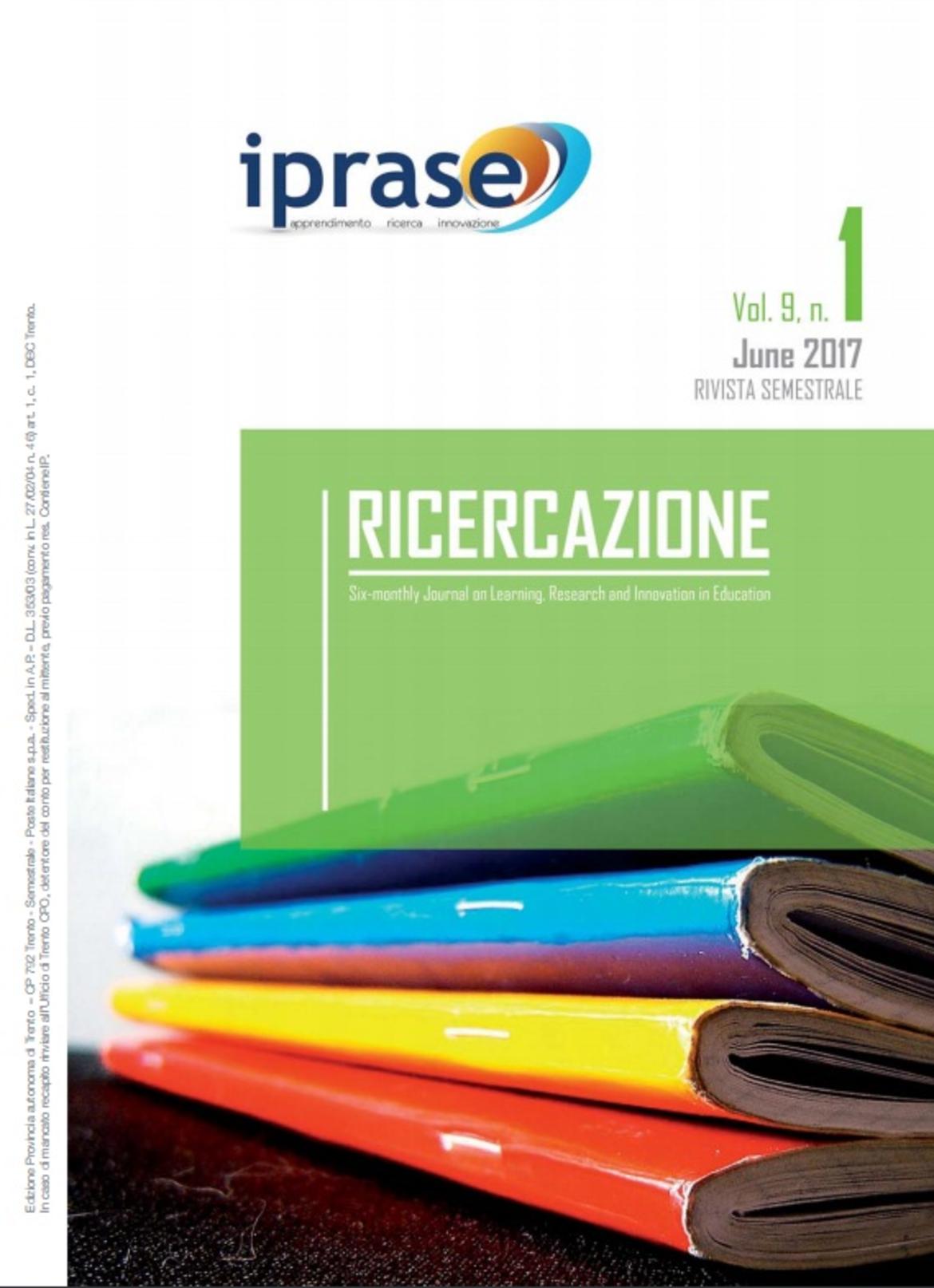 copertina Ricercazione vol 9 n. 1