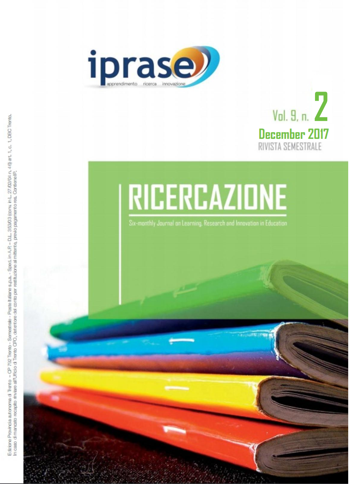 Copertina  RicercAzione Volume 9 - Numero 2